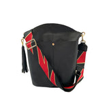 Convertible Strap/Bag Accessories Red and Gold Bolt Thick Strap
