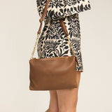 Cristy the golden brown bag in bubble leather