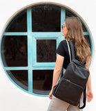 Singing in The Rain Shoulder/Backpack Bag Black Nappa Leather by Mary and Marie