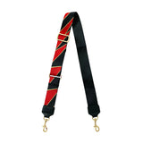 Convertible Strap/Bag Accessories Red and Gold Bolt Thick Strap