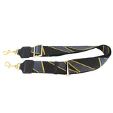 Convertible Strap/Bag Accessories Grey and Gold Bolt Thick Strap