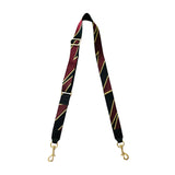 Convertible Strap/Bag Accessories Burgundy and Gold Bolt Thin Strap