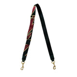 Convertible Strap/Bag Accessories Burgundy and Gold Bolt Thin Strap