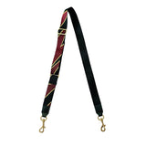 Convertible Strap/Bag Accessories Burgundy and Gold Bolt Thin Strap